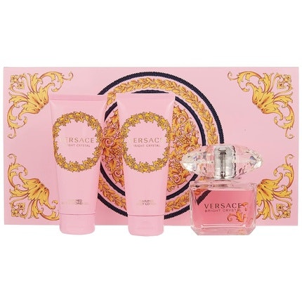Versace Bright Crystal Eau de toilette 90ml + body lotion 100ml + shower gel 100ml Set