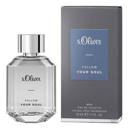 s.Oliver Follow Your Soul Men Eau de Toilette 50ml Natural Spray Vaporisateur