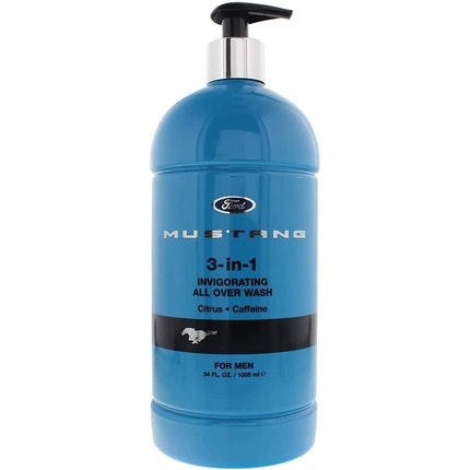 Mustang 3-In-1 Invigorating Body Wash 1000ml Blue