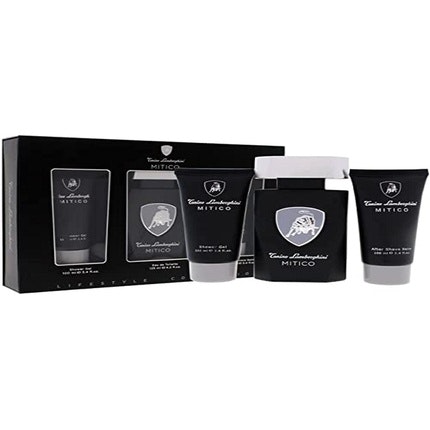 Tonino Lamborghini Mitico 3 Piece Gift Set: Eau De Toilette 125ml, Shower Gel 100ml, Aftershave Balm 100ml