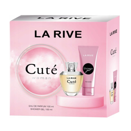 La Rive CUTE Eau de parfum Gift Set 100ml Perfume + 100ml Shower Gel New & Original!