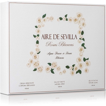 Instituto Español Perfume Set pour femme White Roses - Aire de Sevilla - Eau de toilette , Moisturizing Cream, Shower Gel – Image 2