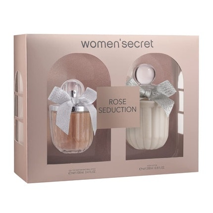 Women's Secret Rose Seduction Gift Set pour femme - Eau de Parfum 100ml with Vaporizer and Body Lotion 200ml Floral, Fruity, and Gourmand Fragrance
