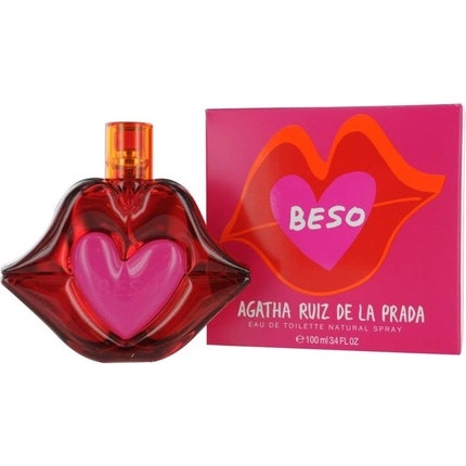 Agatha Ruiz de la Prada Beso Eau de Toilette Spray pour femme with Fresh Citrus White Flower Apple and Jasmine 100ml