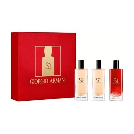 GIORGIO ARMANI Si Collection Set with Si Eau de parfum , Si Passione Eau de parfum , et Si Eau de parfum 15ml Each