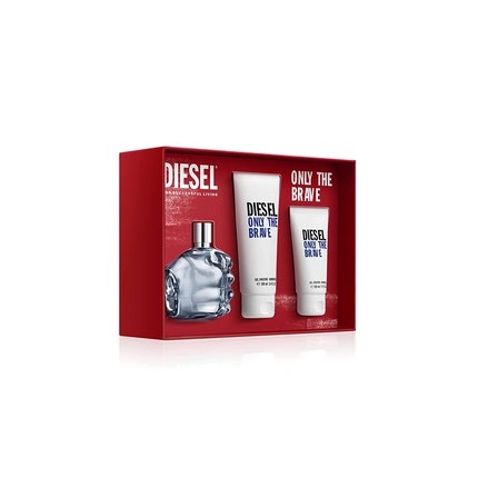 Diesel Only The Brave Eau De Toilette Spray Cologne Pour Homme Cedarwood Accord Lemon and Rosemary Leaves Gift Set - 2.5 fl Oz , 1oz≈30ml Eau de toilette