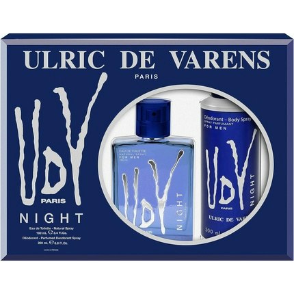 Men's 2-Piece Gift Set Ulric de Varens Night: Eau de Toilette Spray 100ml + Perfumed Deodorant Spray 200ml – Image 2