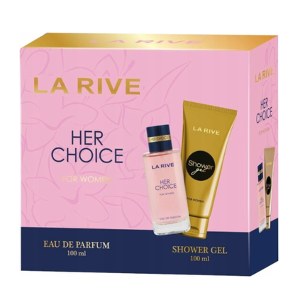 La Rive Her Choice Eau de parfum Gift Set 100ml Perfume + 100ml Shower Gel - New & Original!