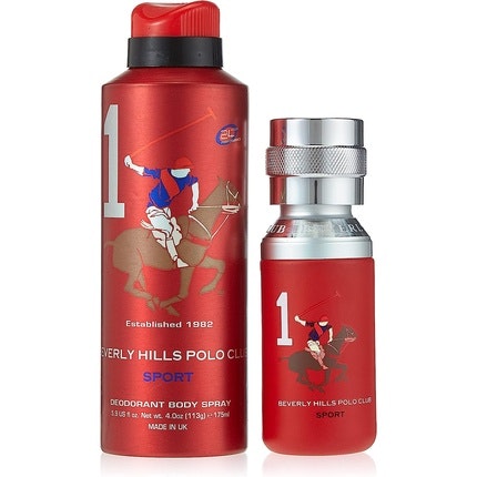 Beverly Hills Polo Club Sport 2 Piece Gift Set: Eau De Toilette 50ml and Deodorant Spray 175ml