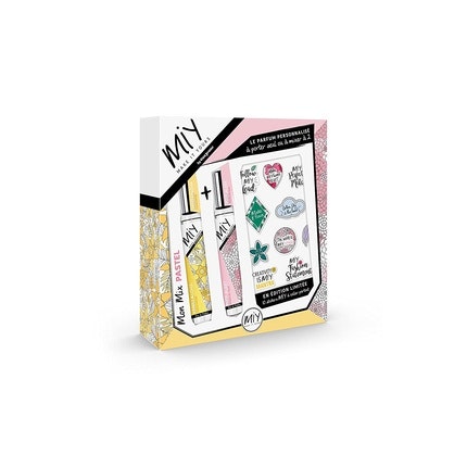 MIY by Eau Jeune Coffret Eau de Parfum Mon Mix Pastel Vanille Aloha + Rose Alert avec 10 Stickers