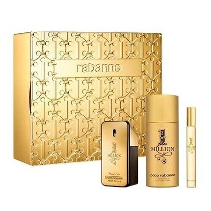 Paco Rabanne 1 Million 50ml + 10ml Eau de toilette Spray + 150ml Deodorant Spray Gift Set 2023