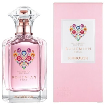 Manoush Bohemian Rose Eau de Toilette for Body and Hair 100ml - 3.3 fl.Oz , 1oz≈30ml