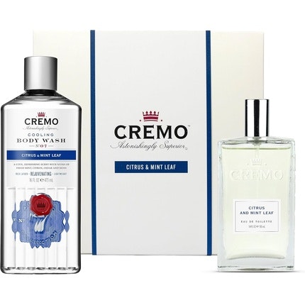 Cremo Citrus & Mint Leaf Gift Set Pour Homme Eau de Toilette 100ml + Body Wash 473ml