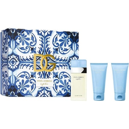Dolce & Gabbana Light Blue Eau De Toilette 50ml, Shower Gel 50ml, Body Cream 50ml Gift Set