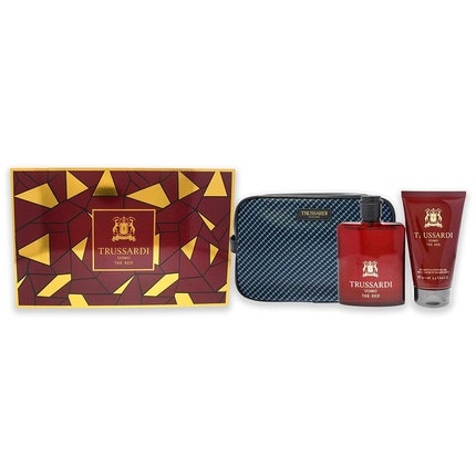 Trussardi Uomo The Red Pour Homme 3 Piece Gift Set