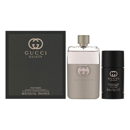 Gucci Guilty Pour Homme 2 Piece Gift Set - Eau De Toilette 3.0 Oz , 1oz≈30ml and Deodorant Stick 2.4 Oz , 1oz≈30ml
