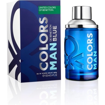 Benetton Blue from United Colors Eau de Toilette Pour Homme Long Lasting Fresh Young and Casual Fragrance Citrus Fruity and Marine Notes Ideal for Day Wear 100ml