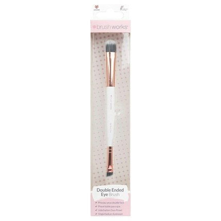Brushworks Double Ended Eye Brush White & Gold Brush 100g