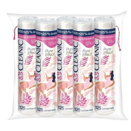 Cleanic Round Cosmetic Pads Pure Effect Soft Touch 100% Cotton