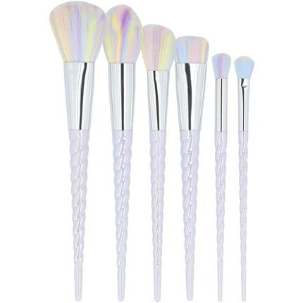 T4B MIMO Unicorn Makeup Brush Set 6-Piece Pastel Color