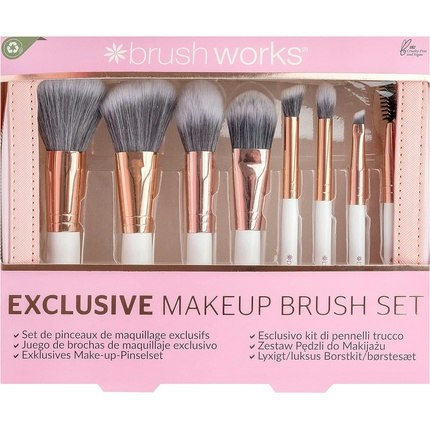Brushworks Exclusive Makeup Brush Set Pink