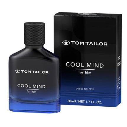 Tom Tailor Cool Mind 50ml Eau de Toilette for Men with Woody-Amber Notes Vegan Perfume with Cardamom, Cinnamon, Patchouli, Vanilla & Sandalwood Light, Cool & Calm