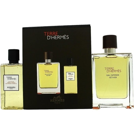 T Terre D'Hermes Eau Intense Vetiver Gift Set - Perfume 100ml + Shower Gel 80ml