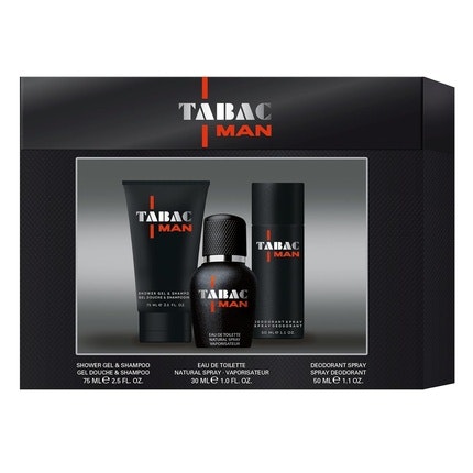 Tabac Man Trio Set Powerful Masculine Fragrance 30ml Eau de Toilette 75ml Shower Gel 50ml Deodorant Spray