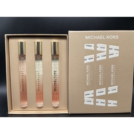 Michael Kors Wonderlust Purse Spray Trio Set Travel Size EDP and Eau De Voyage