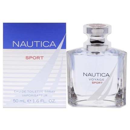 Nautica Voyage Sport Eau de Toilette Spray Vegan Formula Sophisticated Fresh Woody Blend 1.6oz
