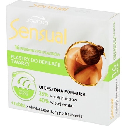 Joanna - Sensual Facial Hair Removal Patches Strong 16pcs + Soothing Olive