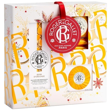 Roger & Gallet Bois d'Orange Gift Set Orange Wood 3.3 fl oz Spray 1.7 oz Soap Bath Tablets