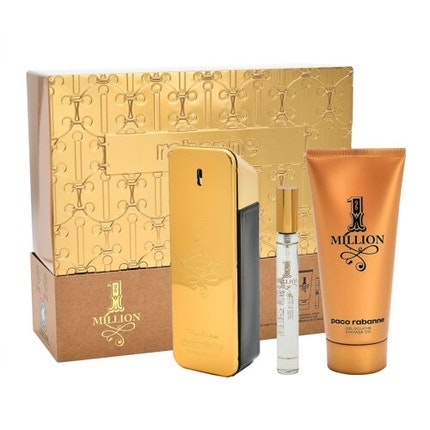 Paco Rabanne One Million 100ml Eau de Toilette & 100ml Shower Gel & 10ml EDT